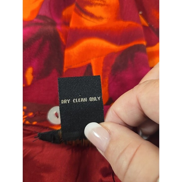 Dopamine Boho Chic Fairy Floral Cocktail Silk Pencil Skirt Womens 14 Pink Orange - Picture 6 of 7